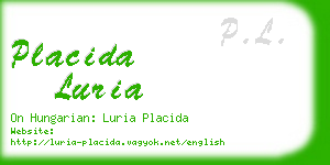 placida luria business card